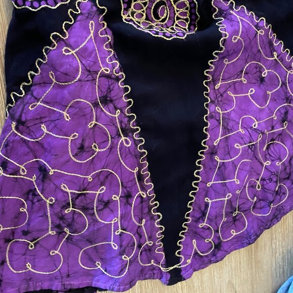 Advanced Apparel Dress Women's Sleeveless Smocked Purple Free Size Boho Fairy - Picture 11 of 13